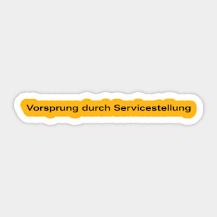 Vorsprung durch Servicestellung (Schwarz) Sticker